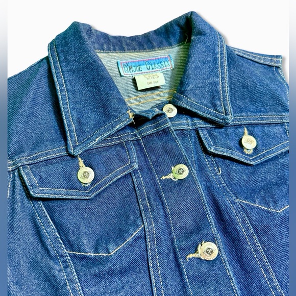 D'MODE CLASSIX Vintage Women's Sleeveless Denim Vest - Picture 4 of 4